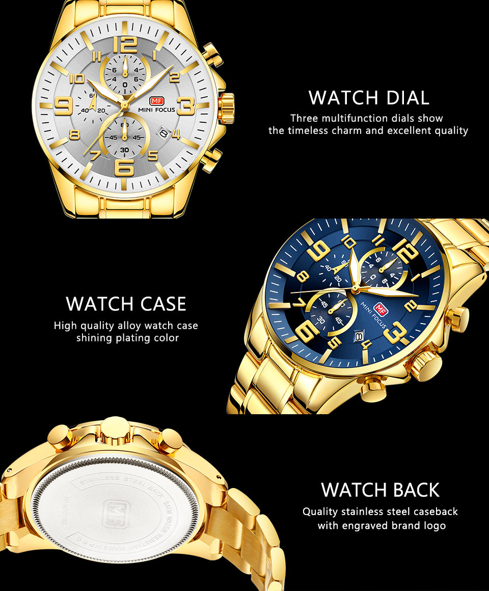 Alluminium Gold Watch