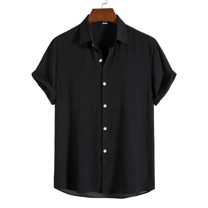 Herren-Mode einfarbig dunkle Zelle Kurzarm-Shirt
